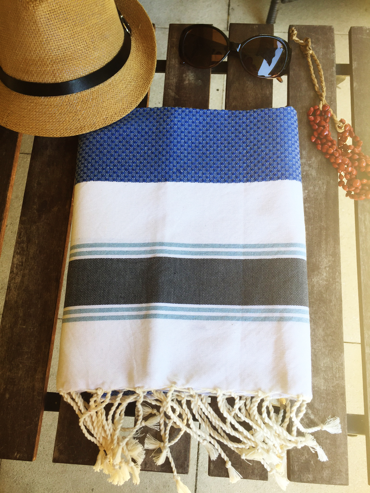 fouta-AGATHE-BLEUE AGATHE BLEUE
