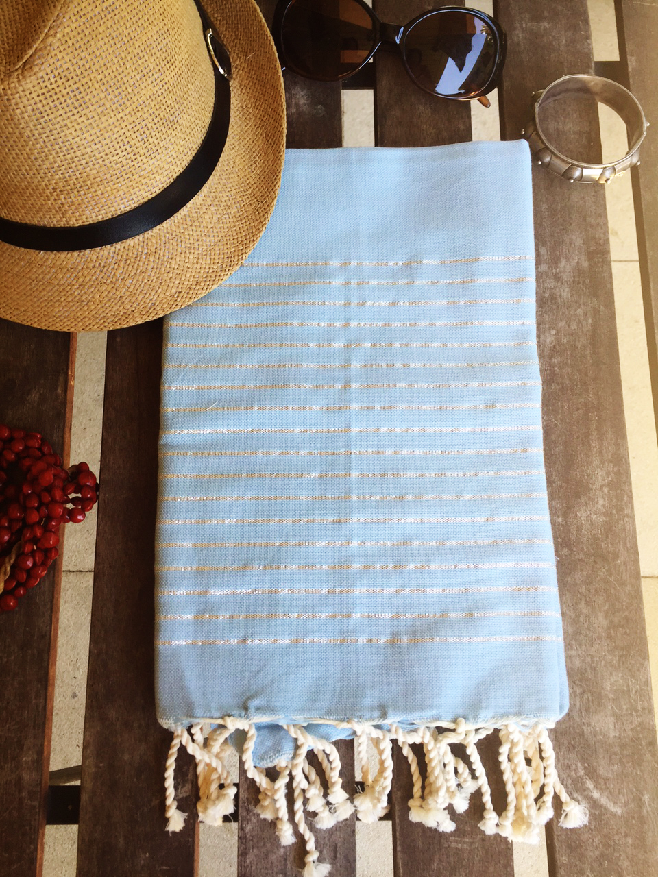 fouta-Stella-bleu Stella bleu